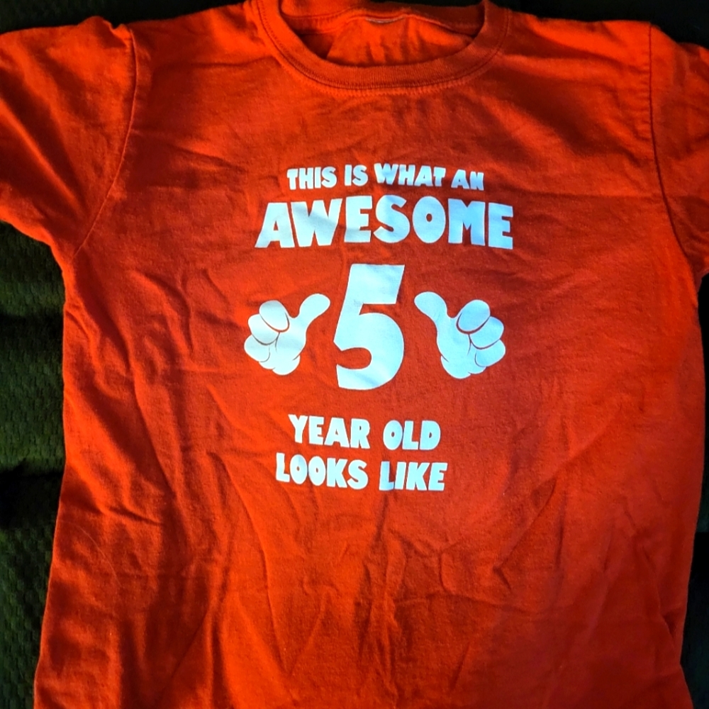 5 year old Birthday shirt